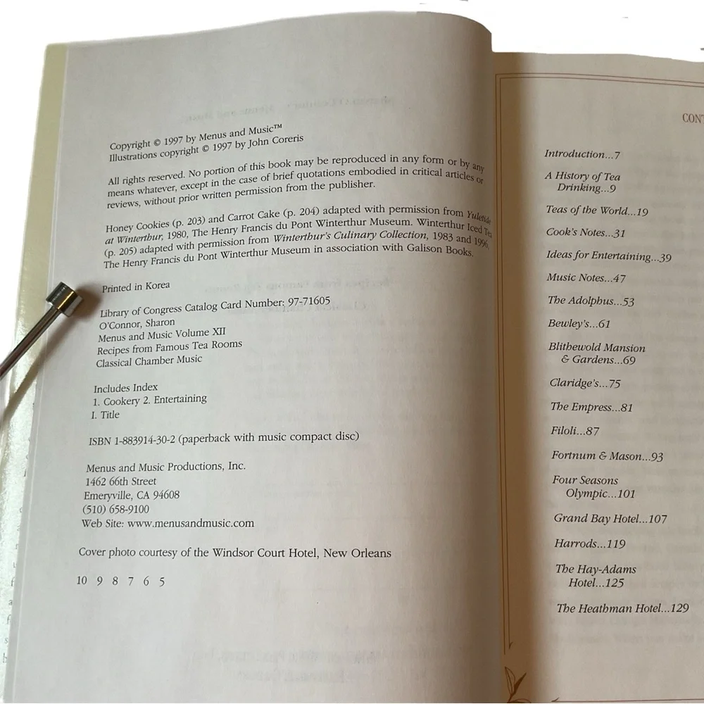 Cookbook /CD Set Afternoon Tea Serenade Sharon O'Connor Recipes /Classical Music - Picture 6 of 15